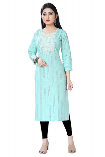 KESHU'S Women's Patchwork Jacquard A-Line Kurta